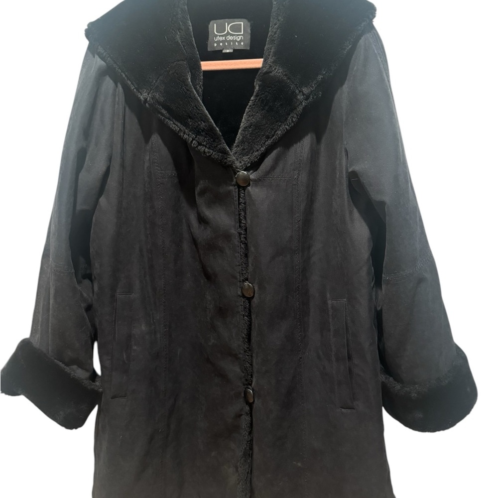 UTEX DESIGN Vintage 90s Faux Fur Lined Coat